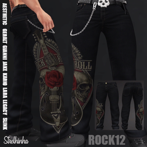 PANTS JEANS MAN ROCK 12 BLACK