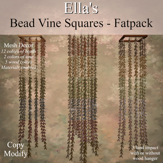 Ella's Bead Vine Squares - Fatpack
