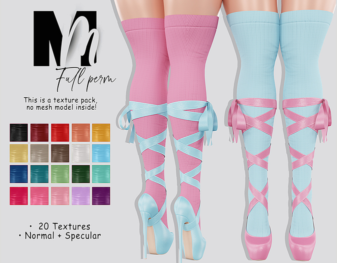 MM:: Socks/ Pumps/Ribbons 01 - Textures