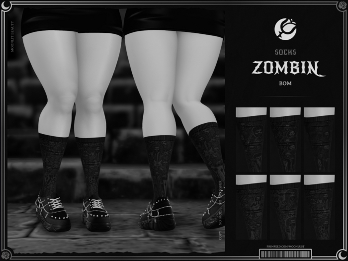 [: Moonlust :] ' Zombin ' Socks ' BOM DEMO