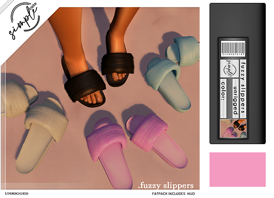 [simpleCUTE] Fuzzy Slipper -Pink  //ADD ME//