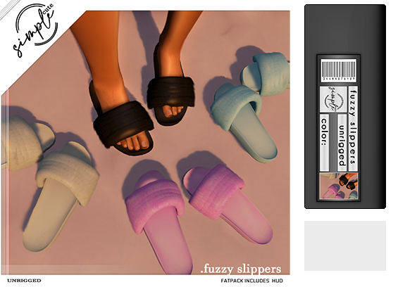 [simpleCUTE] Fuzzy Slipper -White  //ADD ME//