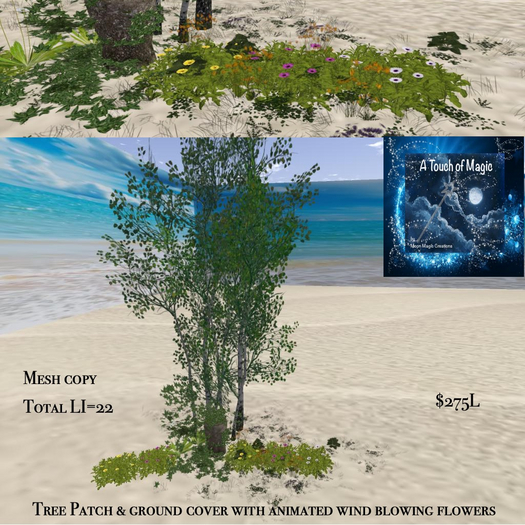 ****Animated wind blown flowers & tree patch-Box LI=22