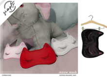 [simpleCUTE] Meow Mask -Black //ADD ME//