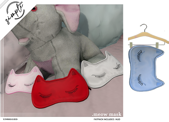 [simpleCUTE] Meow Mask -Blue //ADD ME//