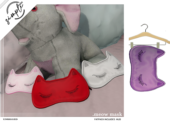 [simpleCUTE] Meow Mask -Lavender //ADD ME//