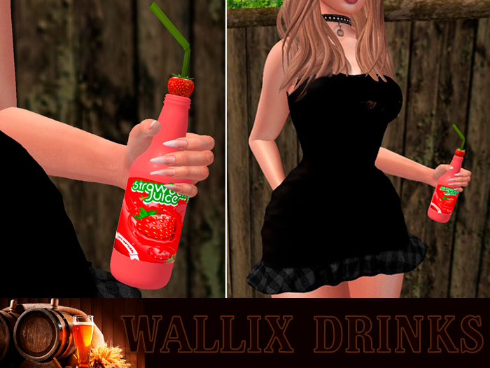 Bottles Strawberry Juice 