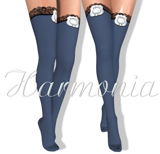 Police Blue Stockings