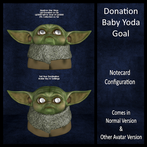 Baby Yoda Donation Goal