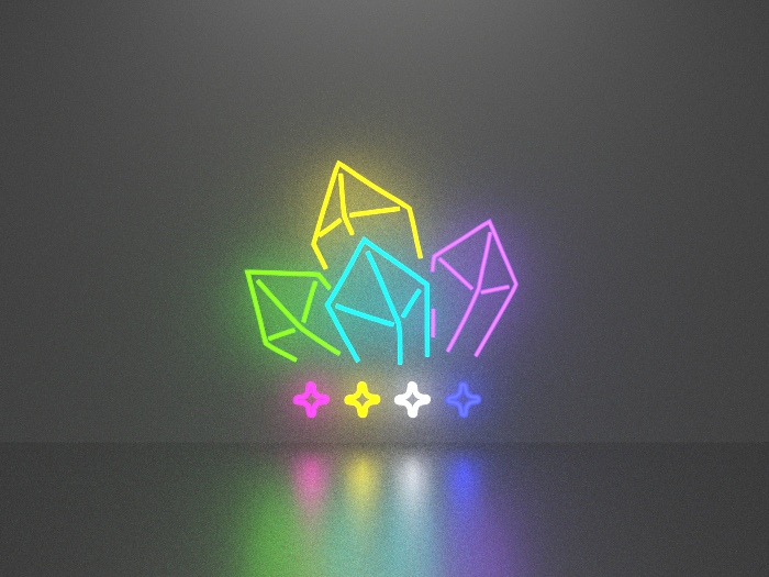 Crystals neon sign Full Permission