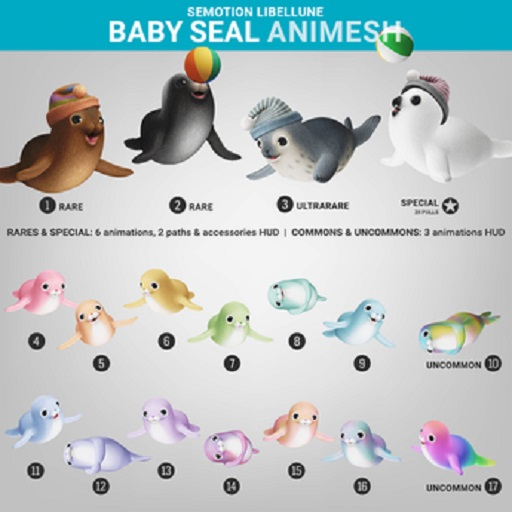 SEmotion Libellune Baby Seal Animesh COMMON 12