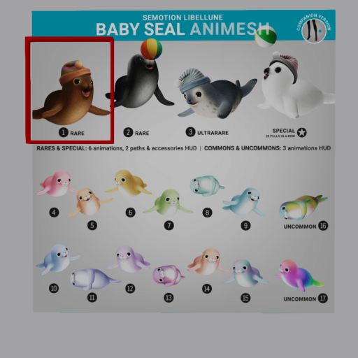 SEmotion Libellune Baby Seal Animesh RARE 01
