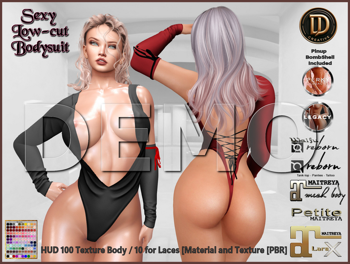 ☾ⅅⅅ☽ Sexy Low-cut Bodysuit DEMO