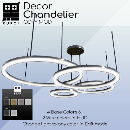 Kuroi - 4 Rings Chandelier