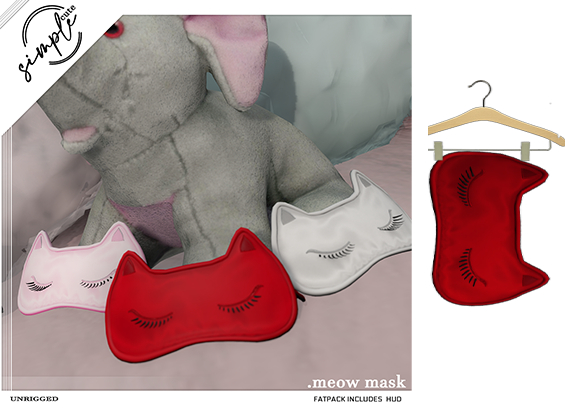[simpleCUTE] Meow Mask -Red //ADD ME//