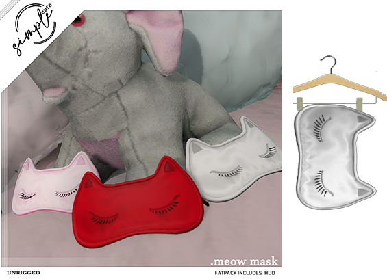 [simpleCUTE] Meow Mask -White //ADD ME//