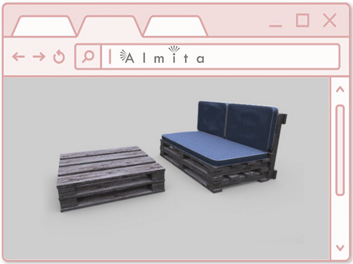 Almita - Chilling garden lounge (Blue)
