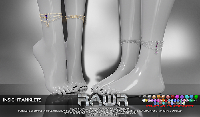 RAWR! Insight Anklets (add me)