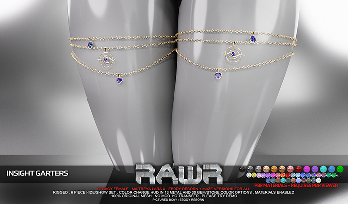 RAWR! Insight Garters (add me)