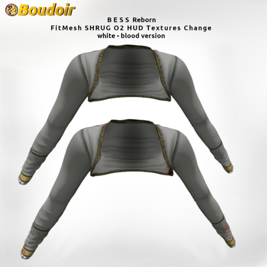 *!*BOUDOIR Bess Reborn FitMesh SHRUG O2 HUD Textures Change