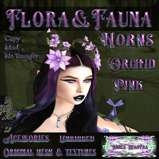 +Inner Mantra+ Flora & Fauna Horns *Orchid Pink*