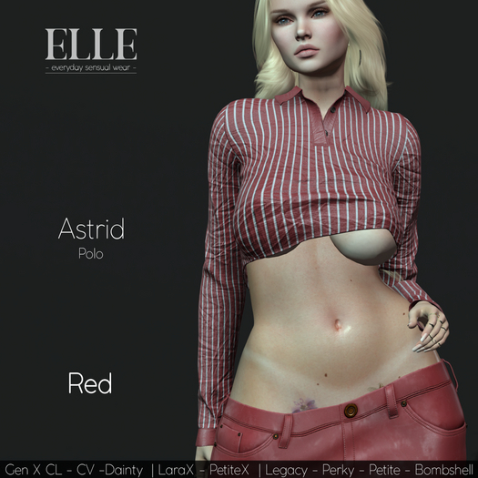 [ELLE]  Astrid Polo - Red -