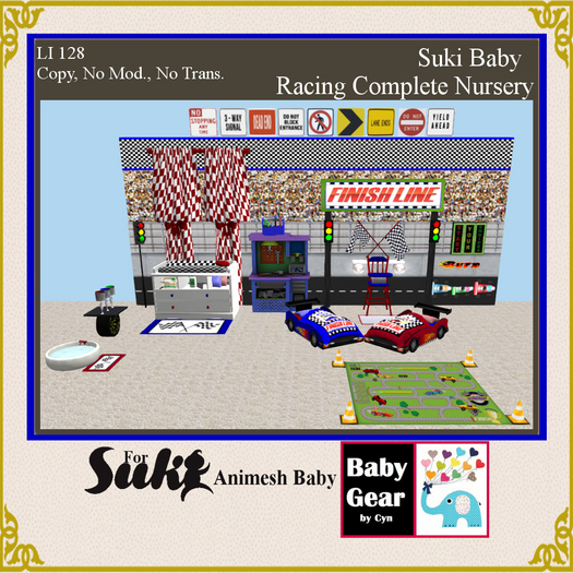 Suki Animesh Baby - Complete Nursery - Racing (Boxed)