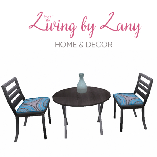1 Graphite with Light Blue Cushion Patio Set