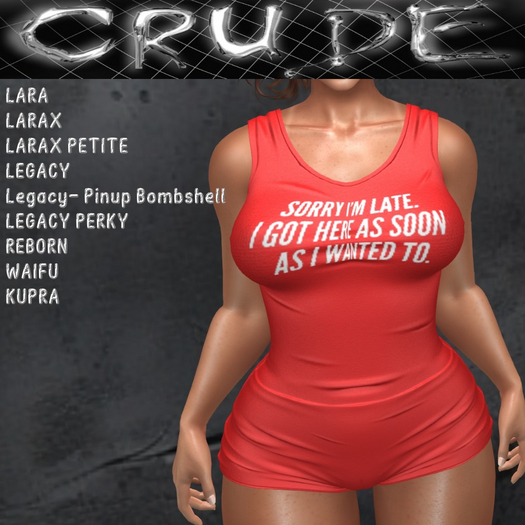 Sorry I'm late... Women's Bodysuit (WBS)  <Wear Me>