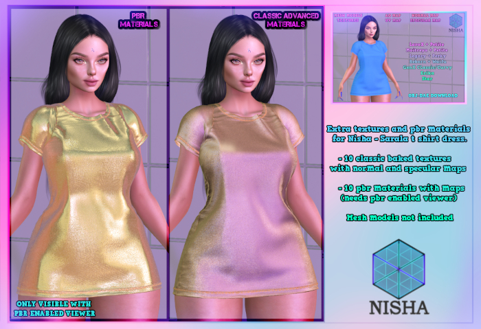Nisha - Sarala PBR materials/textures Metallic fabric