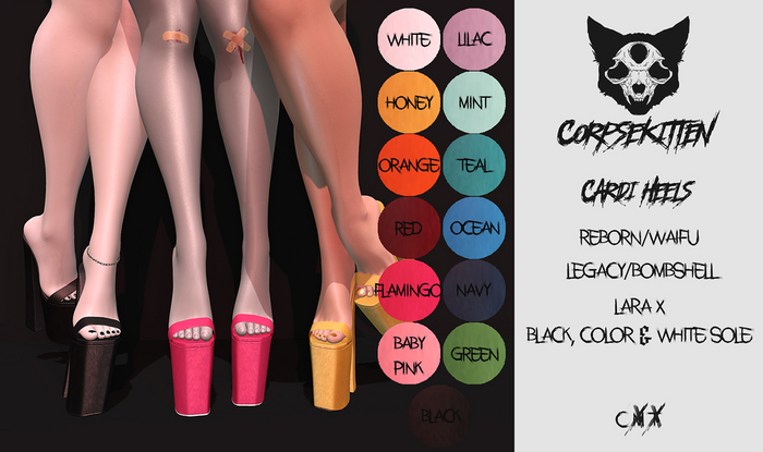 Corpsekitten - Cardi Heels - FATPACK (Wear)