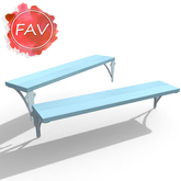 Blue Double Wall Shelf