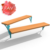 Orange Double Wall Shelf