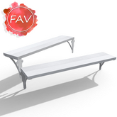 White Double Wall Shelf