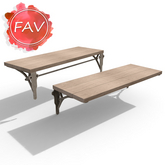 Beige Wood Triple Wall Shelf