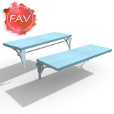 Blue Triple Wall Shelf