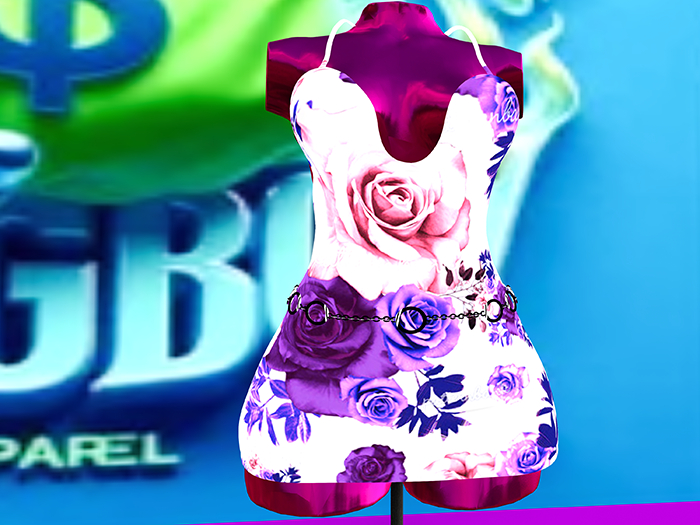 BG PURPLE ROSE DRESS