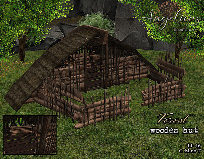 .AngelicUs. Wooden forest hut