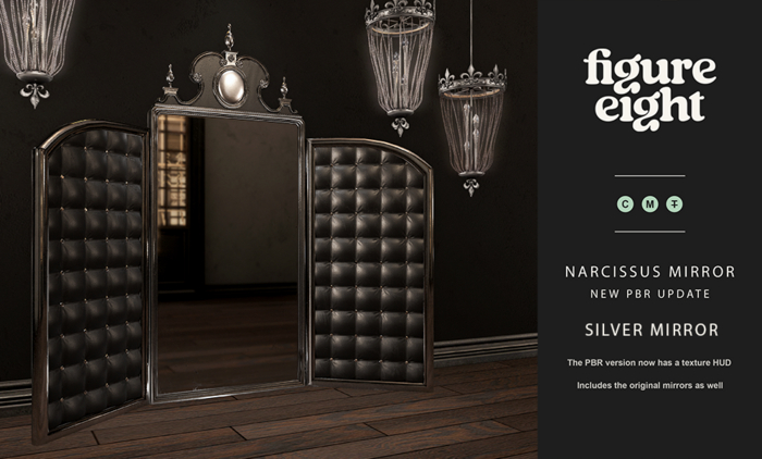 Narcissus Mirror Silver Decor Only [Figure 8]  (Wear to unpack)