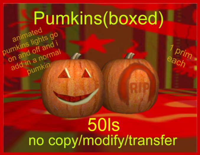R.I.P and happy face pumpkins(boxed)