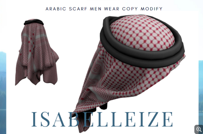 Arabic Scarf - Men's Wear (Copy & Modify Mesh)