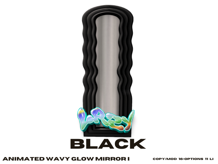 LAZY - WAVY MIRROR BLACK