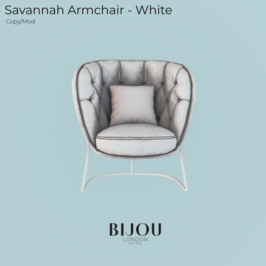 BIJOU :: Savannah Set - Armchair White *add me*