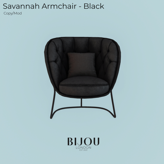 BIJOU :: Savannah Set - Armchair Black *add me*