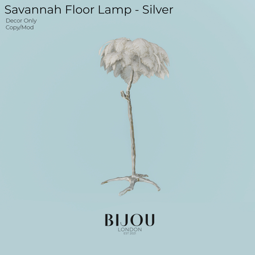 BIJOU :: Savannah Floor Lamp - Silver *add me*
