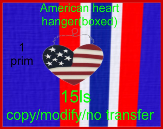 USA flag heart(boxed)