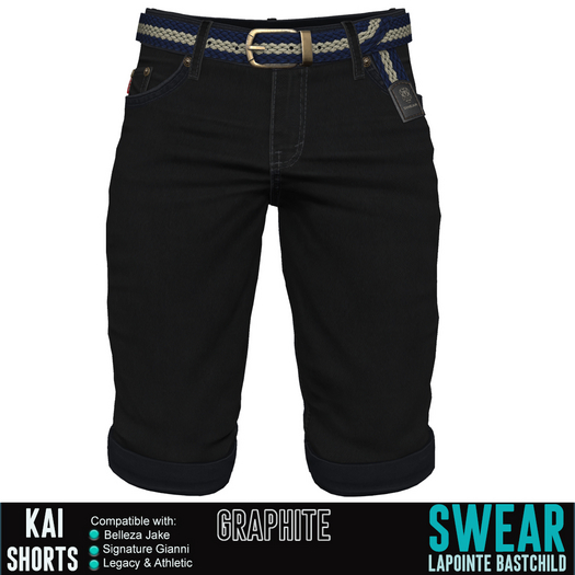 Shorts - Cotton - Kai - GRAPHITE