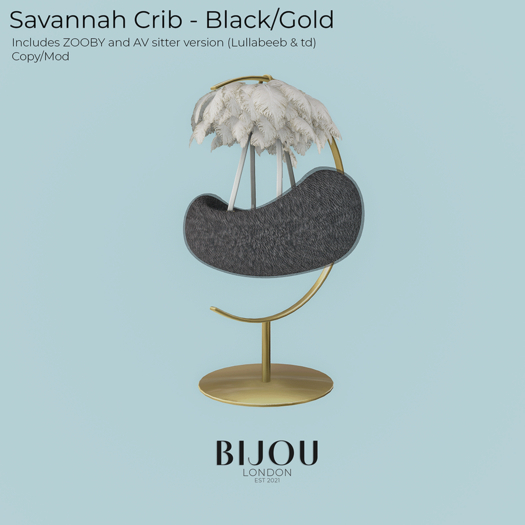 BIJOU :: Savannah Crib - Black/Gold *add me*