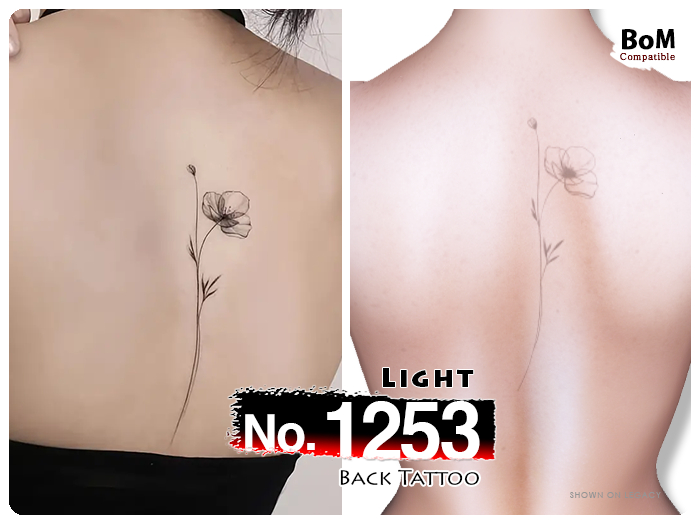 (Back Tattoo) No.1253 Light