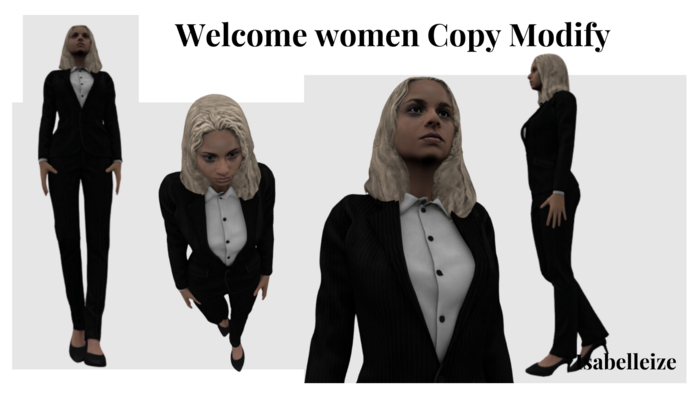 WELCOME Woman Character - Copy & Modify